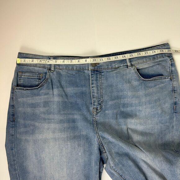 Lane Bryant Mid Rise Wide Leg Crop Jeans Signature Fit Flex Magic Waist 16 Long - Picture 4 of 12